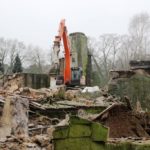 Abriss der letzten Mauer der alten Bärenburg