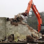 Abriss der letzten Mauer der alten Bärenburg